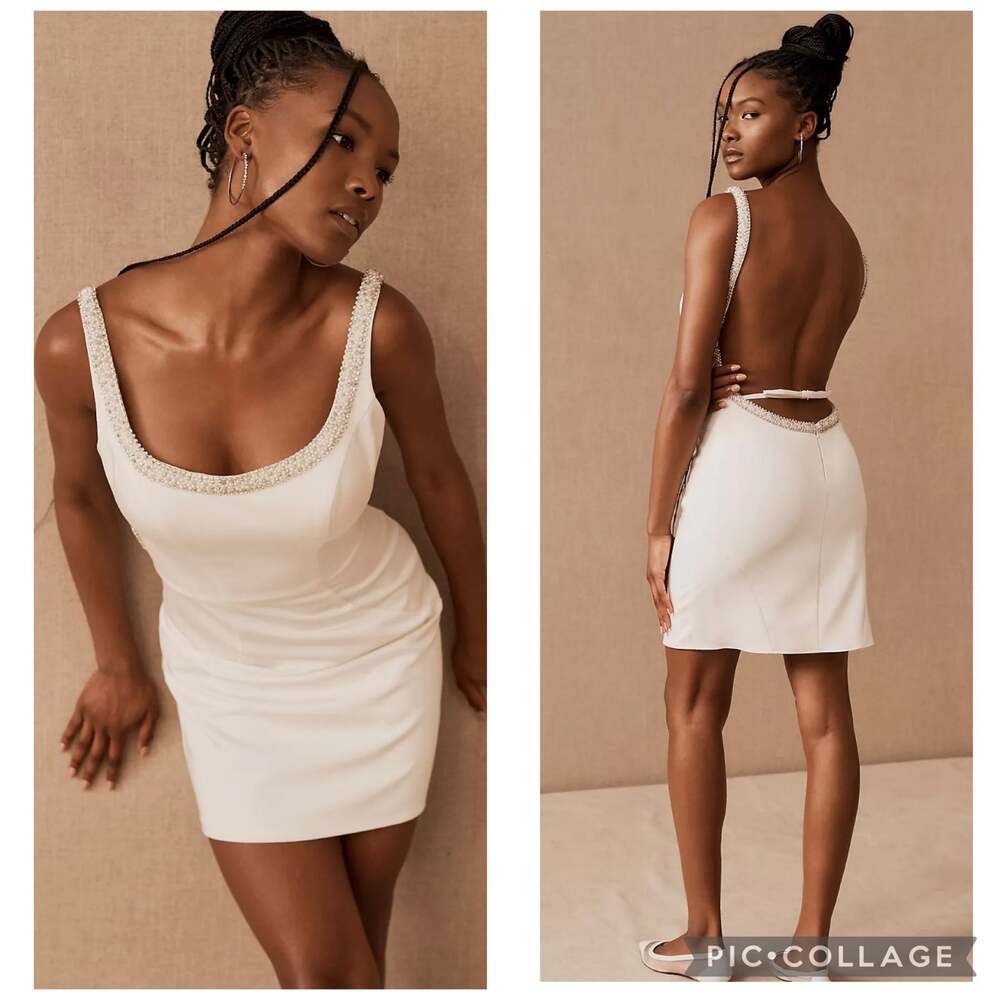 NEW Mac Duggal Savannah Dress White Size 6 Cocktail
